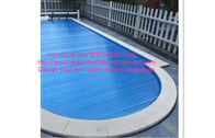 China PC Pool Control System Above Ground Automatic Pool Cover Transparent Blue manufacturer