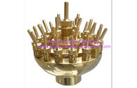 Brass Adjustable 3 Layer Flower Water Fountain Nozzles For Pond / Garden exporters