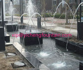 China Rainbow Glass Light Jet Water Fountain Equipment With LED Light / Stable Soft Spray manufacturer