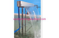 China Rectangle Shaped Water Fountain Equipment Waterfall Nozzle With Led Strip Light factory