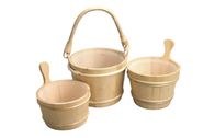 Steam Sauna Accessories Sauna Wooden Bucket And Spoon With Plastic Inner exporters