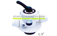China 6 Position 1.5 Inch / 2.0 Inch Swimming Pool Sand Filters Top Mount Multiport Valves manufacturer
