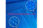 Blue Swimming Pool Control System Inflatable Bubble PE Solar Cover 300 Mic - 500 Mic factory