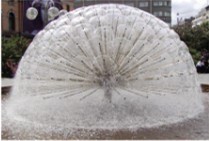 Hemisphere Crystal Water Fountain Nozzles Mushroom Jet Spray Nozzle 3"  2"