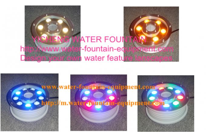 160mm Aluminum Casting Stainless Steel LED Underwater Fountain Lights 5 - 27W