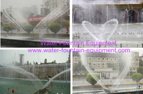 Seagull Swing Spray Water Dancing Fountain By Swing Motor / Nozzles / Submerge Pump