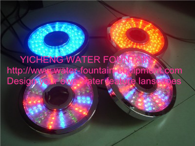 195mm Plastic Chrom Underwater Led Fountain Lights 4.5W 6W 8.4W AC12V