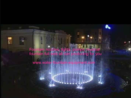 7 Rings Musical Dancing Water Fountain Project With Running Wave Function Diameter 12 Meters
