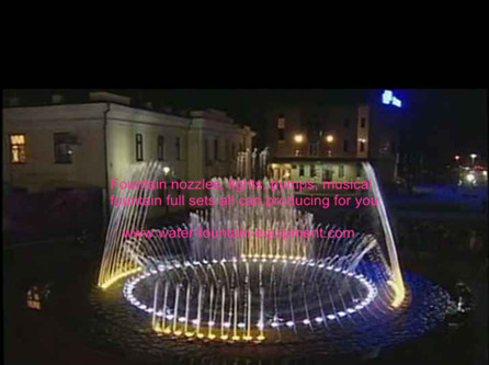 7 Rings Musical Dancing Water Fountain Project With Running Wave Function Diameter 12 Meters