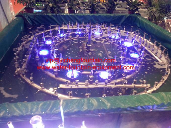 Diameter 2 Meters SS 304 Water Fountain Equipment With Music Controller OEM