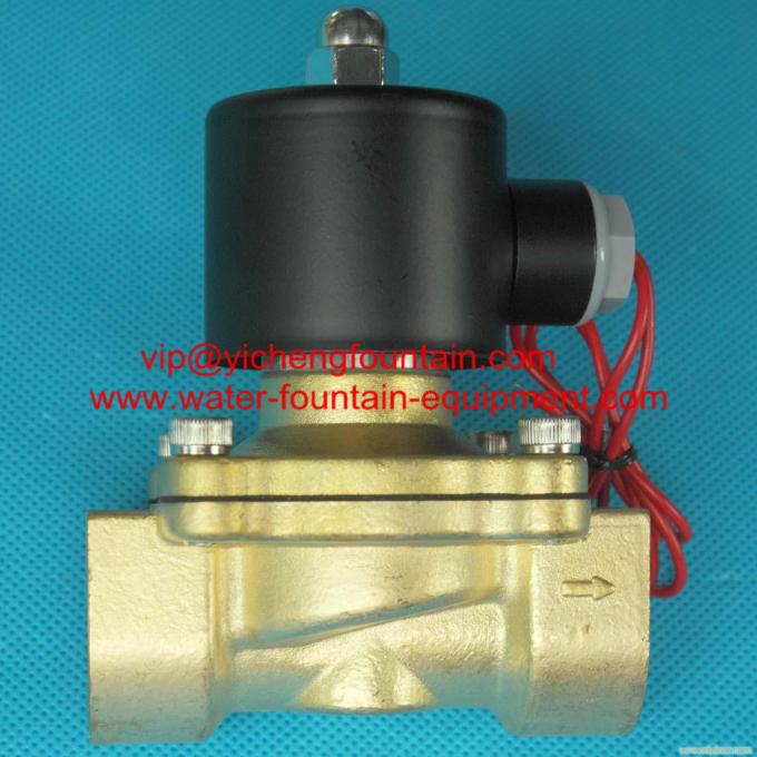 Brass Material IP68 Two Ways Solenoid Valve Water Fountain Accessories AC24V