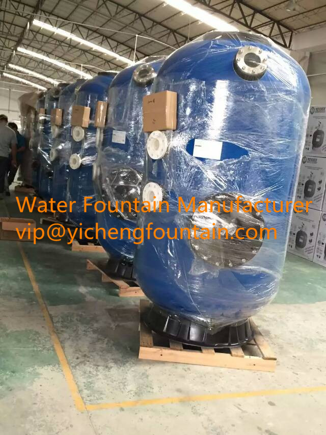 Fiberglass Depth Above Ground Pool Sand Filters Side Mount Type Flange Connection