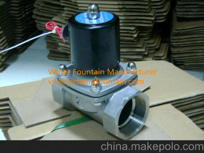 SS 304 Two Ways Solenoid Valve Water Fountain Accessories Underwater Type DC24V