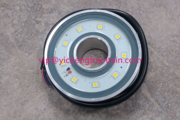 Diameter 110mm Underwater Led Fountain Lights 5W RGB LED Controller Aluminium Material Middle Hole Type