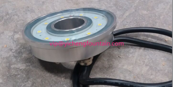 Diameter 110mm Underwater Led Fountain Lights 5W RGB LED Controller Aluminium Material Middle Hole Type