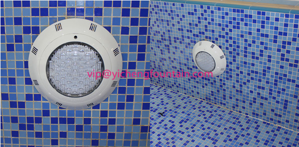 Color Changing Plastic Swimming Pool Lights 40W For Garden Pond / Swimming Pool IP68 Wall Hang Type