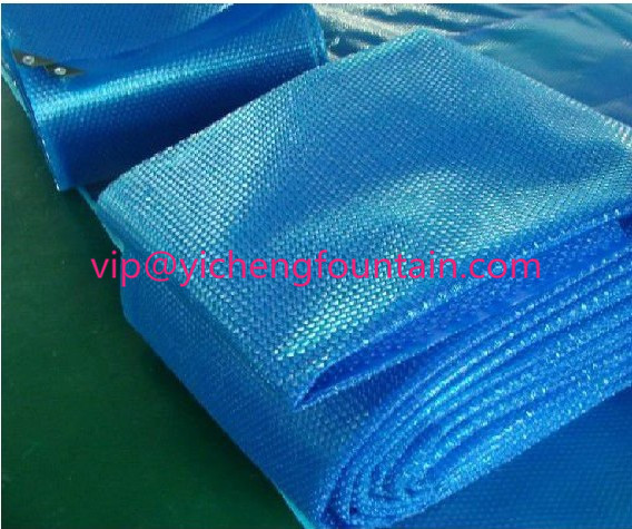 PE Material Swimming Pool Control System Inflatable Bubble Solar Cover 300 Mic - 500 Mic Blue Color