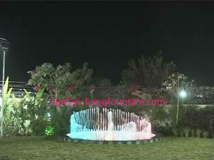 Musical Up Down Spray Water Fountain Project With RGB LED Color Changing 2 Rings And Middle Spray