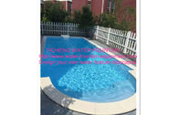 China Above Ground Automatic Pool Cover Project Transparent Blue Color With Motor Roller manufacturer