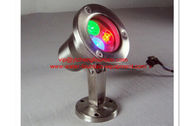 China Stainless Steel Waterproof Underwater Fountain Lights IP68 3 X 1W RGB Stand Type manufacturer
