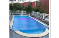 China Above Ground Pool / Swimming Pool Control System Transparent Blue PVC Material Cover manufacturer