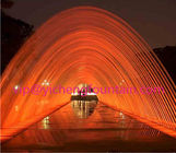 Rainbow Laminar Jet Water Fountain Equipment With LED Light Make Walking Tunnel exporters