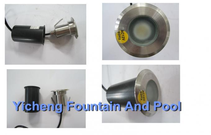 High efficiency LED Underwater Fountain Light With Niche IP67 1 x 1W Single Color