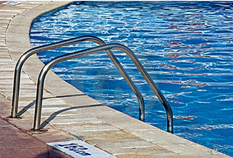 Big Curve Stainless Steel Ladders Swimming Pool Accessories , Customized