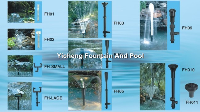Small Submersible Fish Pumps With Fountain Head / Nozzle For Garden Yard