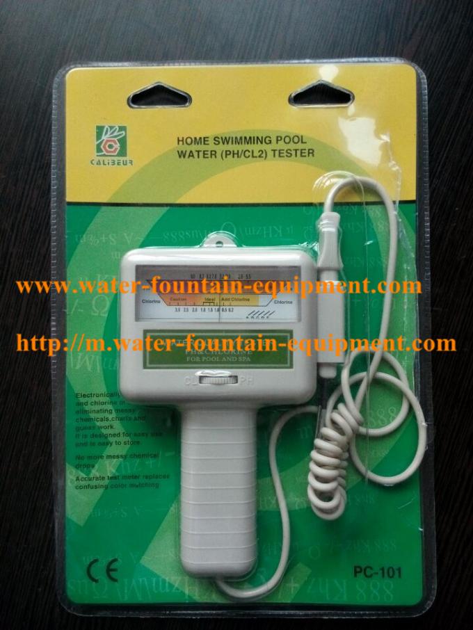 Plastic Electronic Swimming Pool Spa Water PH CL2 Chlorine Tester White