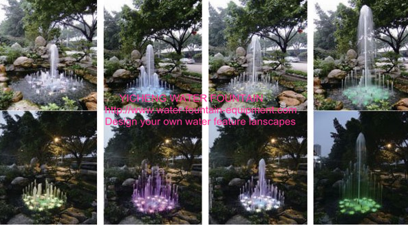 Portable Garden Decoration Dancing Water Fountain Stainless Steel Piping