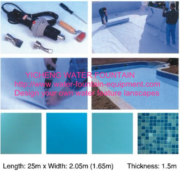 UV Resistant Waterproof PVCInground Swimming Pool Accessories Blue