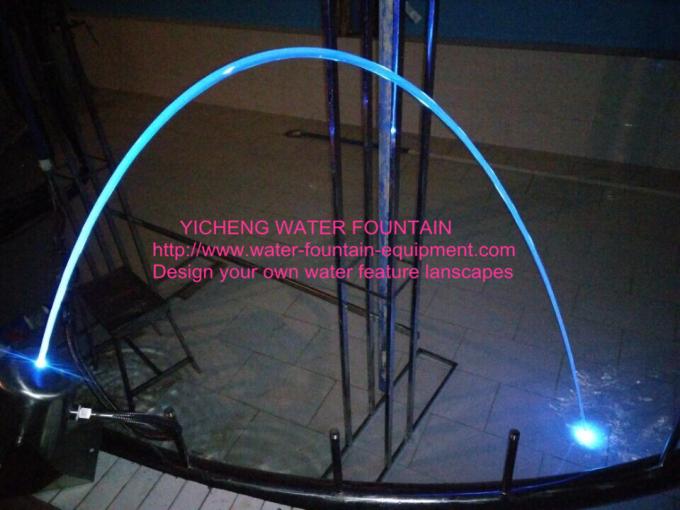 Rainbow Laminar Jet Fountain With LED Light For Swimming Pool