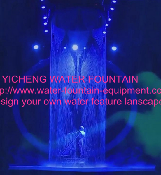 Digital Musical Graphical Water Curtain Artificial Waterfall Fountain For Shows