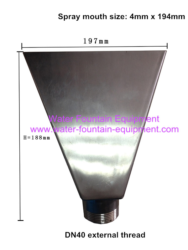 Long Fan Water Fountain Nozzles Outdoor Water Fountains Fully SS304
