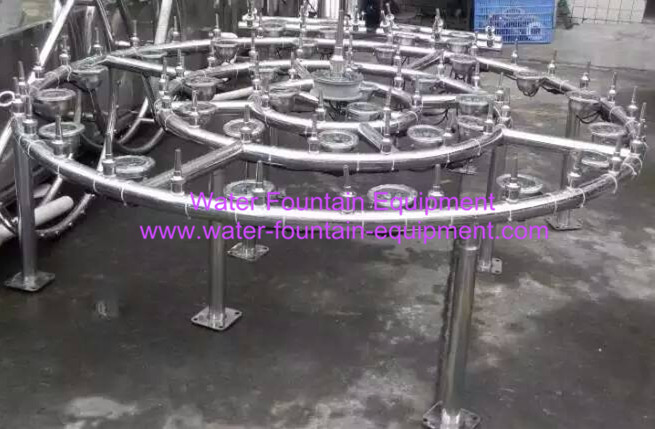 Stainless Steel Water Fountain Equipment Stand / Frame Of Any Diameters Any Shapes With Feets