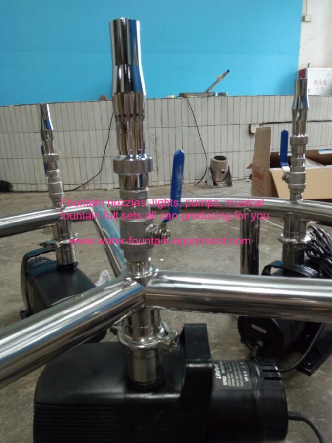 Customized Round Dancing Water Fountain Frame With Nozzle Ball Valve