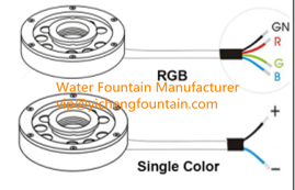 9W Remote Controller Underwater Fountain Lights , IP68 Underwater Lights For Fountains