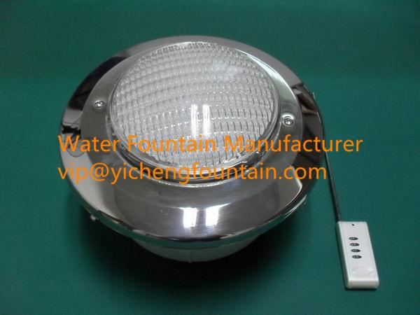 Stainless Steel Cover Underwater Swimming Pool Lights PAR56 Bulb With Plastic Niche