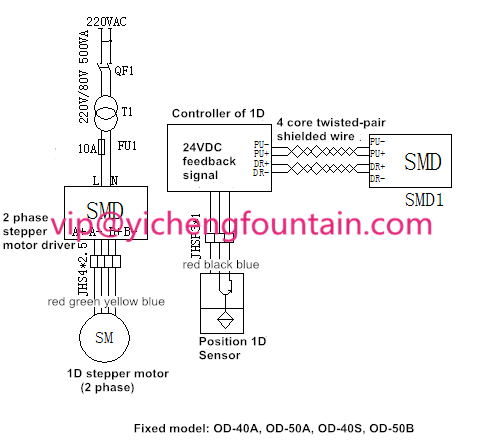 SS304 One Dimensional Swing fountain nozzle For Swing And Dancing Water Fountains Outdoor DN25 DN40 DN50