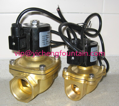 Two Ways Solenoid Valve Water Fountain Equipment Underwater Type AC24V SS And Brass Material