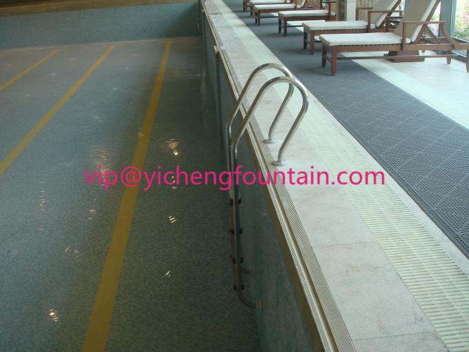 SS 304 Swimming Pool Accessories Ladders With Anti - Slip Steps / Safety Handrail