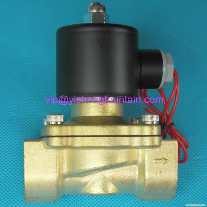 Two Ways Connection Solenoid Valve Water Fountain Fittings Underwater Type Brass / SS