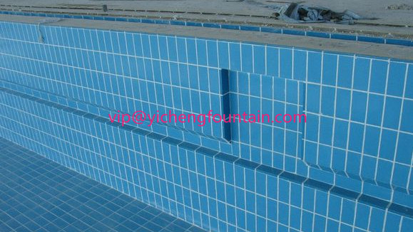 Pool Wall / Floor Swimming Pool Accessories Tiles Glazed Ceramic 7.2 Inch X 3.45 Inch